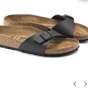 Birkenstock Black Single Strap Slides